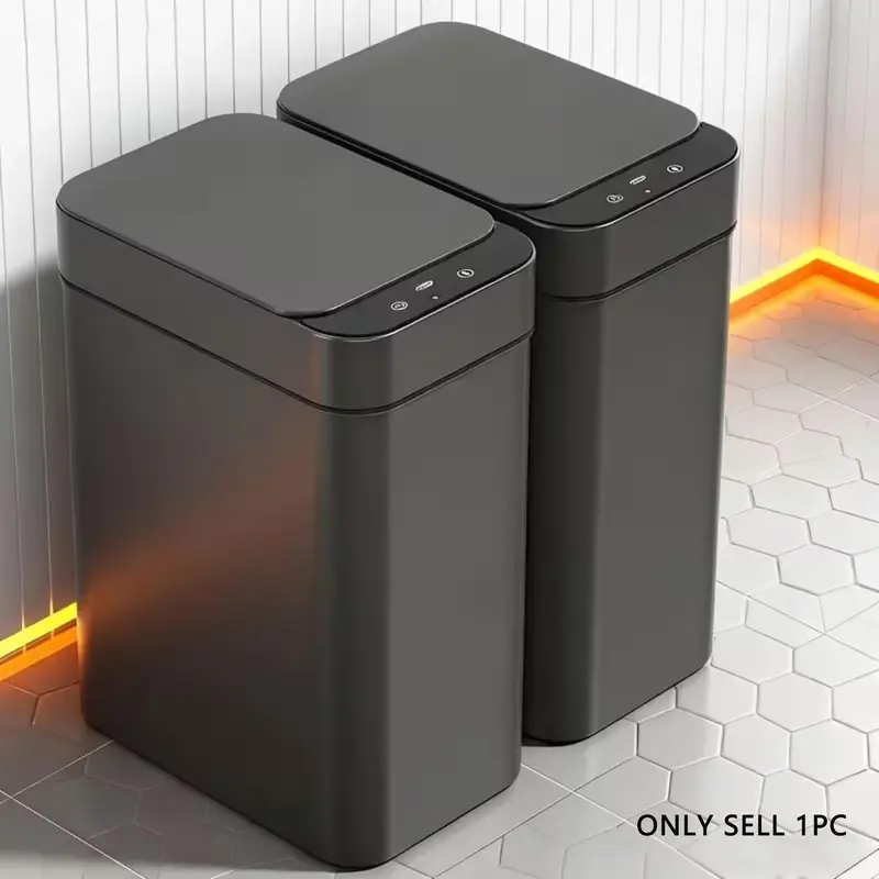 Smart Trash Bin for Home, Kitchen, Office, Bathroom, Outdoor, Motion Sensor, Touchless, Slim Design, Low Voltage, Battery Operated,(Uses AA batteries, batteries not included, need to purchase batteries separately), Smart Trash Can, Smart Waste Bin