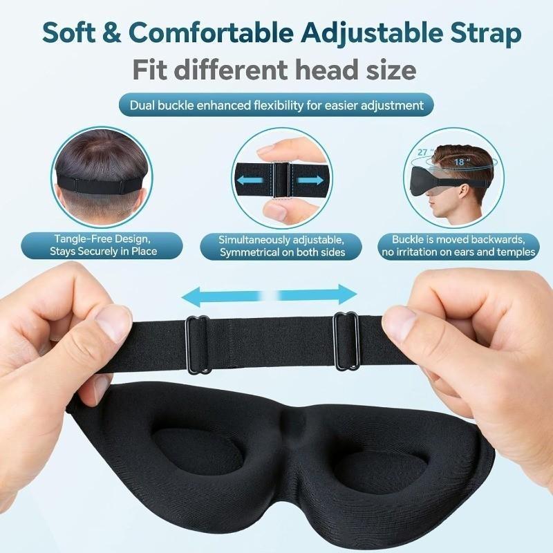 3D three-dimensional sleep blindfold, sleep magic memory sponge black shadow breathable eye protection travel essentials
