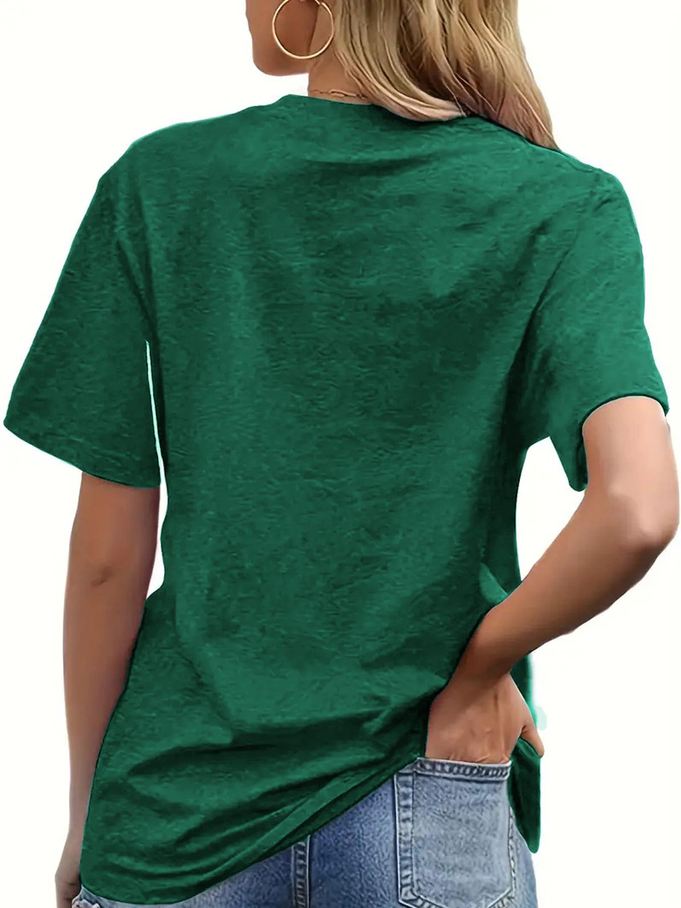 Women's Journey Don't Stop Believin' Print Round Neck Graphic Tee, Vintage Trendy Casual Short Sleeve Crewneck T-shirt for Daily Wear, Ladies Summer Outfit