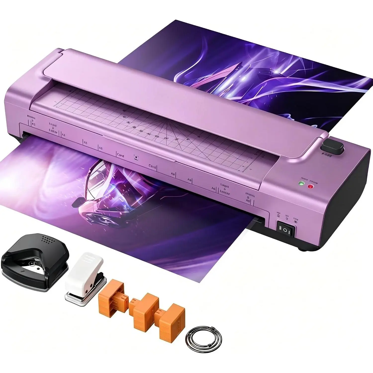 Laminator Machine 13 Inch, Mica Heating  Roller for Professional Lamination, 11x17 Personal Laminator with Laminating Pouches for Teachers, Hot & Cold Thermal Laminate for , Office