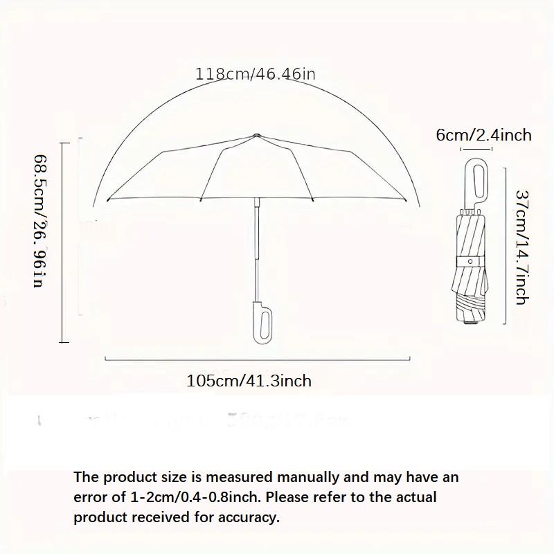 Auto Open Folding Umbrella with Quick-Release Handle, Windproof Portable Rain Umbrella, Unisex Fashion Car Umbrella, All Weather Use