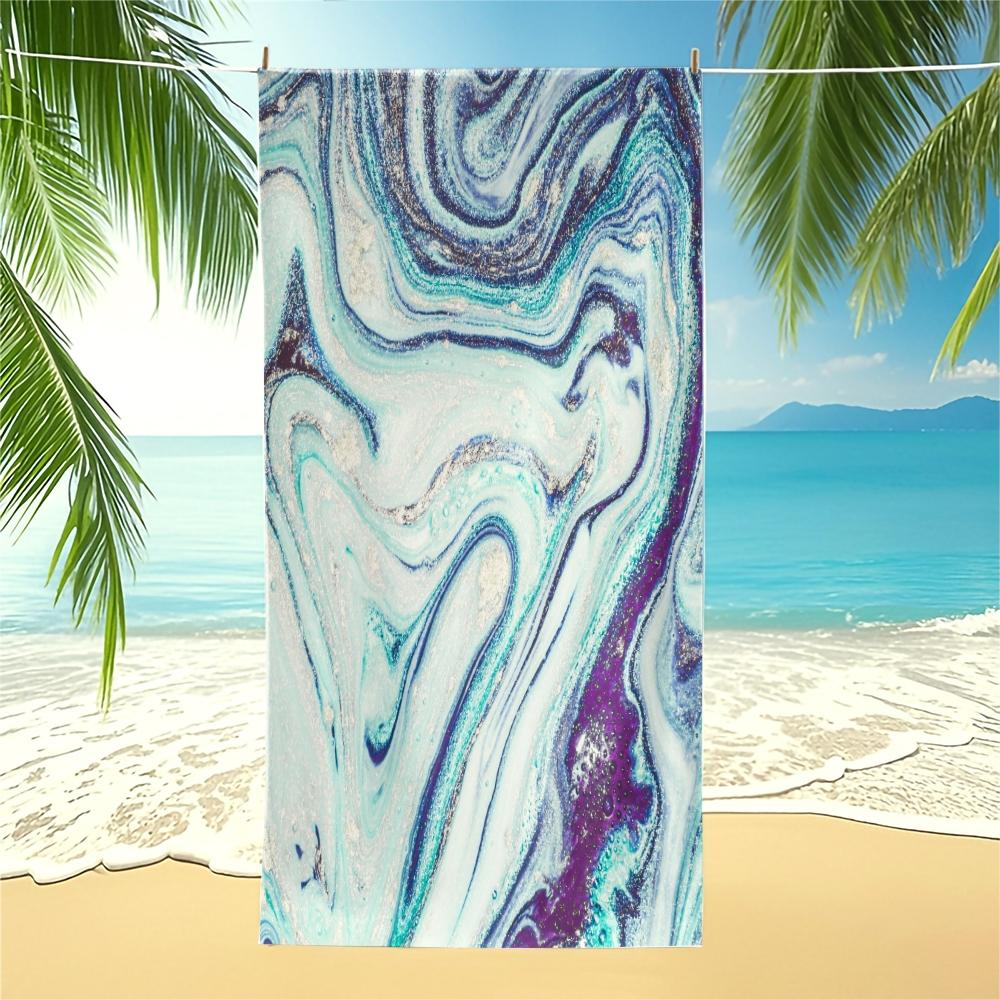 Marble Ink Print Beach Towel, Multiple Styles, Quick Dry Soft Skin-Friendly Absorbent Sand Free, Suitable for All People, Pool Camping Beach Towel, Ideal Gift Choice