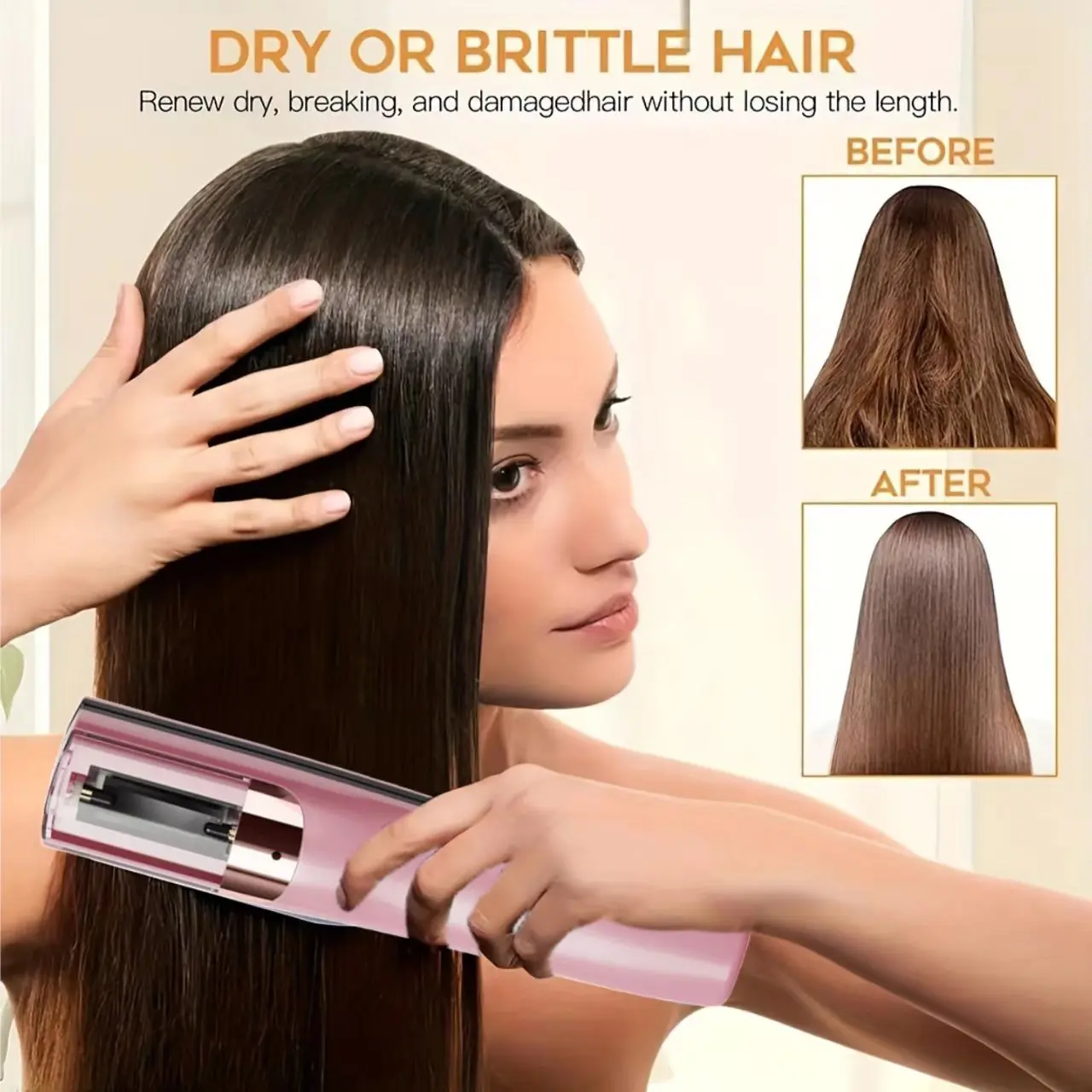 Electric Split End Repair Trimmer, Compact and Portable, Rechargeable Design, Tail Care, Home Beauty Gift