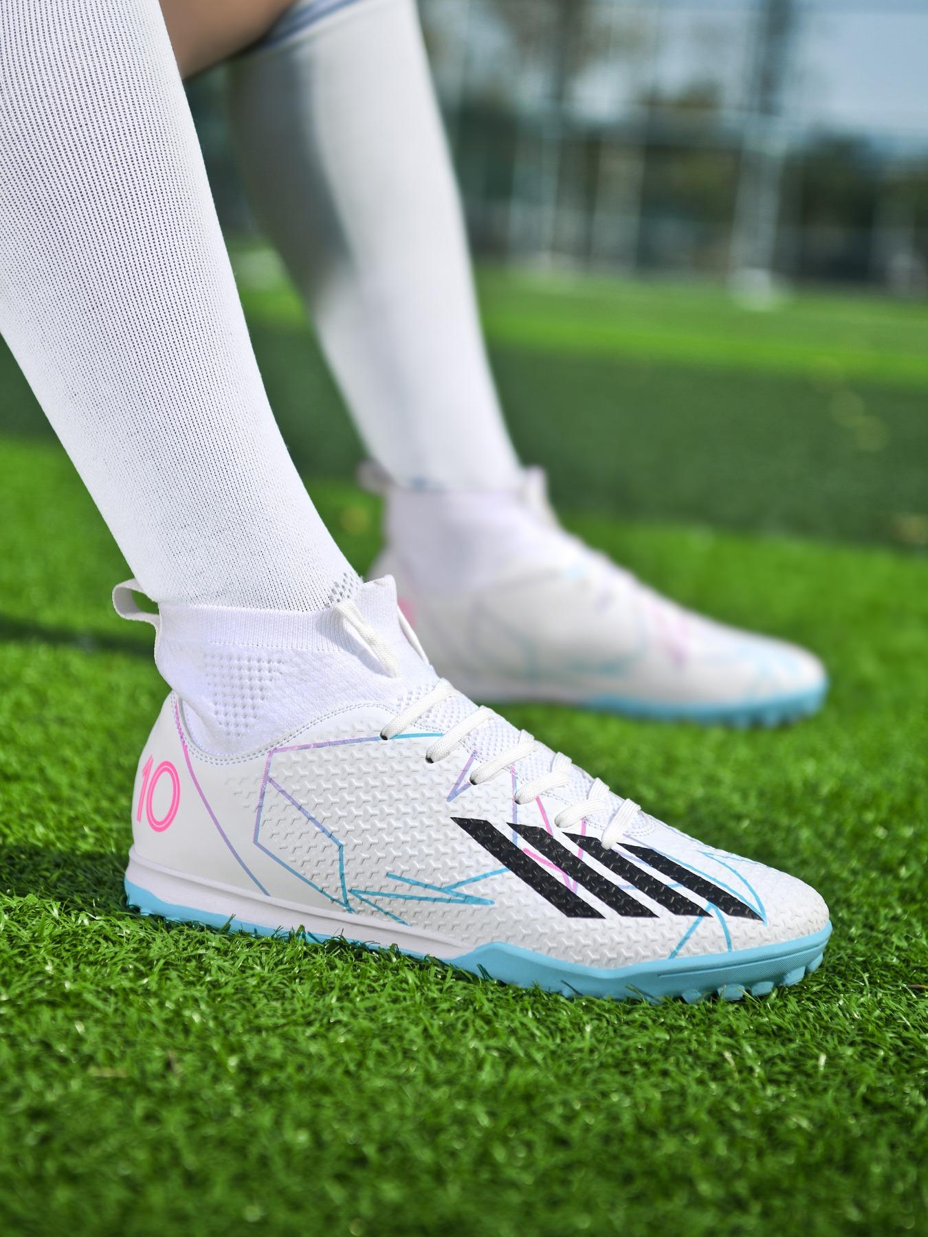 New Unisex Soccer Shoes, World Cup Ag Long Studs Anti-Slip Training Boots, Outdoor Grass Football Cleats, Professional Sports Footwear