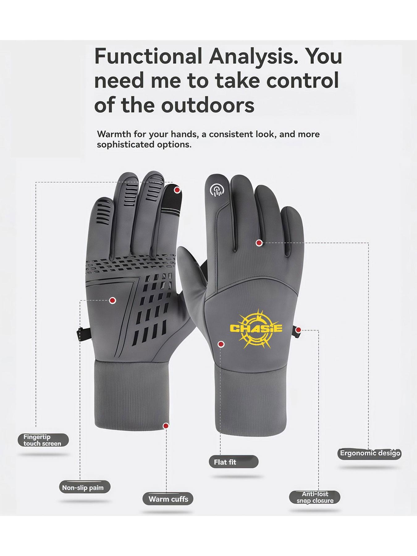1pc with  Chasis Design Sunburst Music Note Logo LetteringRe winter gloves Touchable gloves Touch Screen Breathable Running full finger gloves for men women Soft winter gifts Cozy Stylish