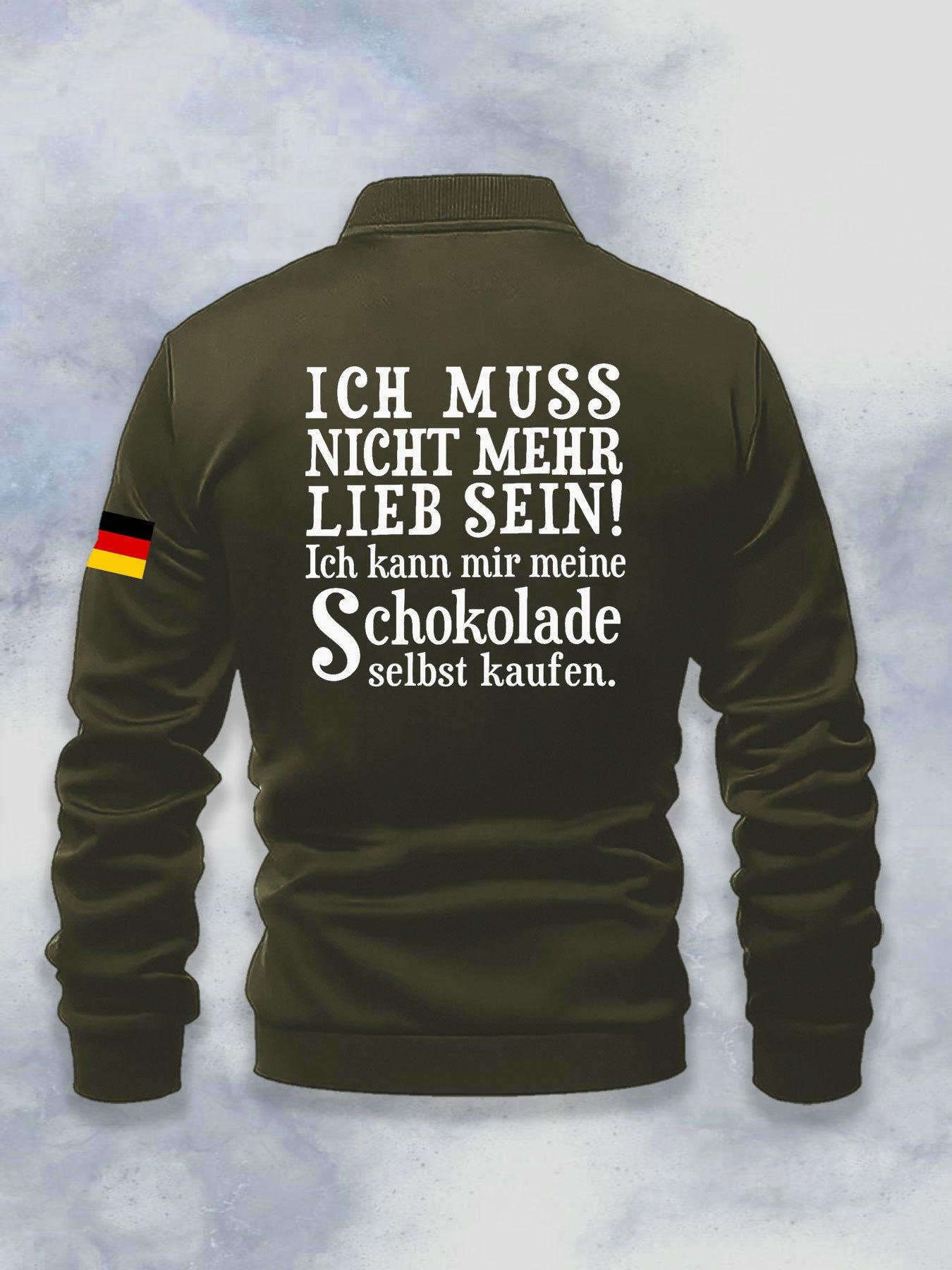 Men's Germany Flag Pattern Jacket, Zipper Baseball Coat, Collared Jacket, Polyester, Casual & Formal Wear, Durable Fabric, Comfort Fit