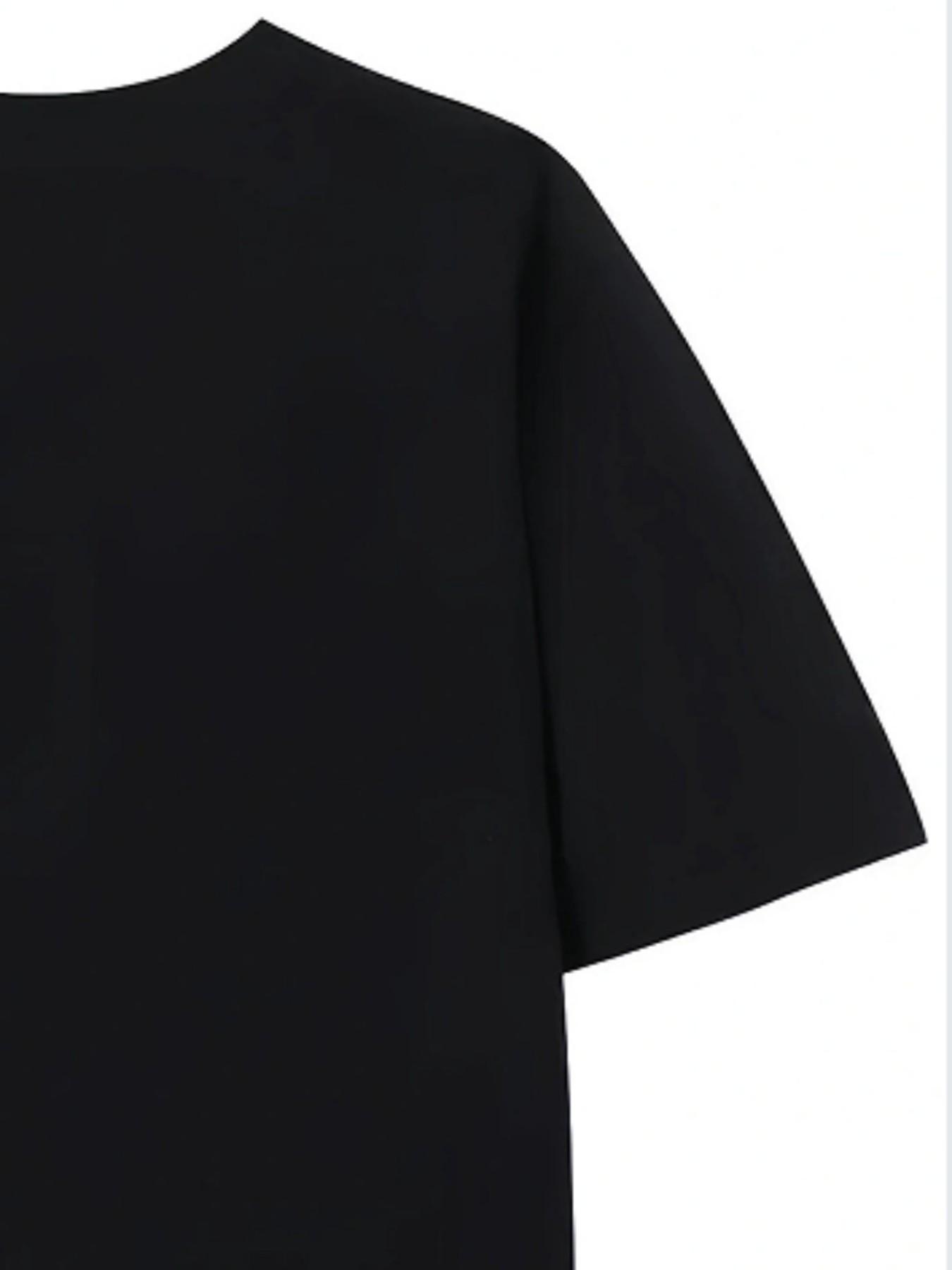 Men's Short Sleeve T-Shirt, American Vintage Wolf Print, Casual Loose Fit, Breathable Round Neck, Streetwear Fashion, All Seasons