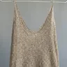 Glitter Chic Hollow Out Spaghetti Strap Cami Top, Beach V-Neck Cover-Up Top, Summer Festival Party Wear, Layered Top, Coastal Vibes, Camisole Shirts