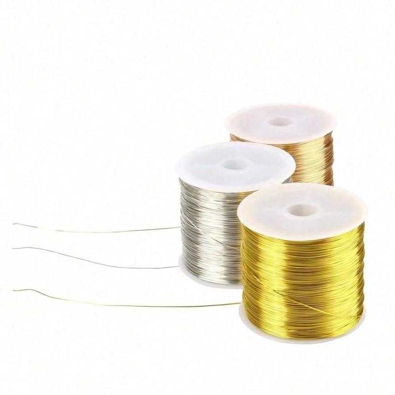 Flexible Transparent Nylon Beading Thread, DIY Jewelry Making Wire, Craft Hair Accessories, Floral Binding String, Ideal for Crafts