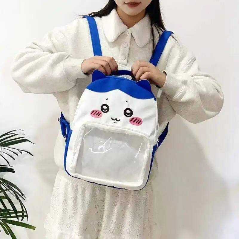 Cute Girls Backpack Crossbody Cartoon Chiikawa Backpack Student Travel Storage Bag Kawaii Cartoon Anime Figure Mobile Phone Bag
