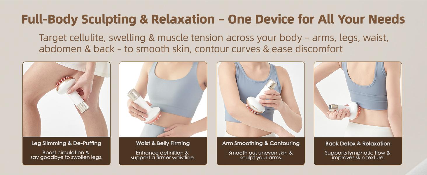 【TikTokShopRestock】Deep Tissue Massager for Sciatica & Back Pain Relief - Electric Pulse Device with Heat, Vibration, Red Light Therapy for Leg, Hip & Nerve Pain, Portable (Gold)) Detox Gift mini detail 3