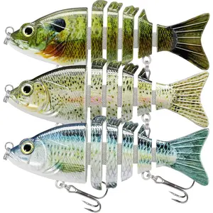 Easy Catch Swimmax with BKK Hooks, Magic Noisy Wiggling and Vibrating Actions  More Bites, Lifelike Fishing Lures  Bass Trout Walleye Crappie, Strongest Dyneema Fiber Jointed Swimbaits