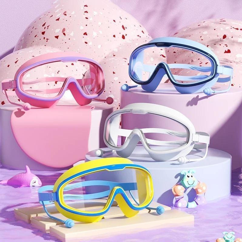 Unisex High-Definition Anti-Fog Waterproof Large-View Swimming Goggles, Multi-Color Sports Eyewear for Kids Outdoor Activities, Goggles For Swimming,summerwins