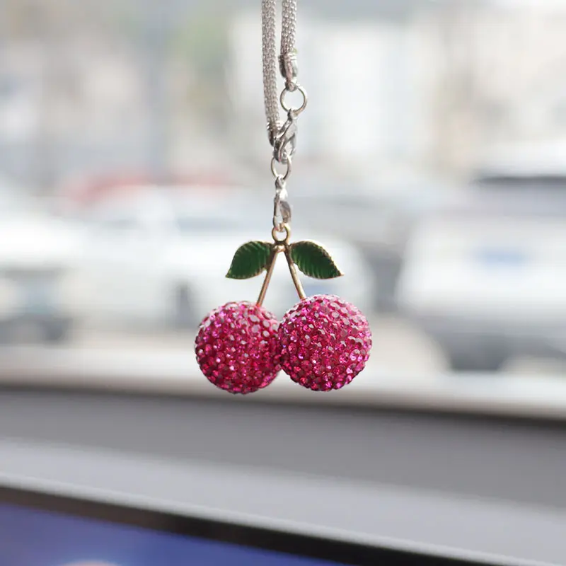 Purple cherry car pendant