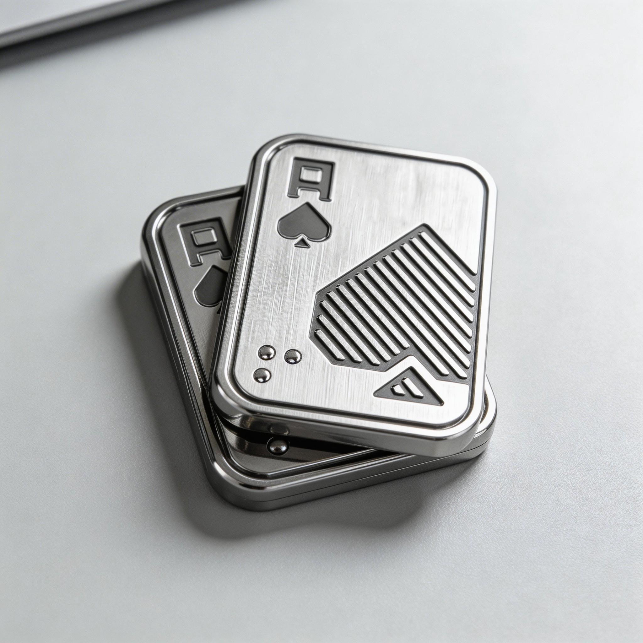Stress Relief Tool! Poker Card Shape Metal Push Toy, Adult Edc Finger Stress Reliever, Anxiety Relief, Focus Improvement, Portable