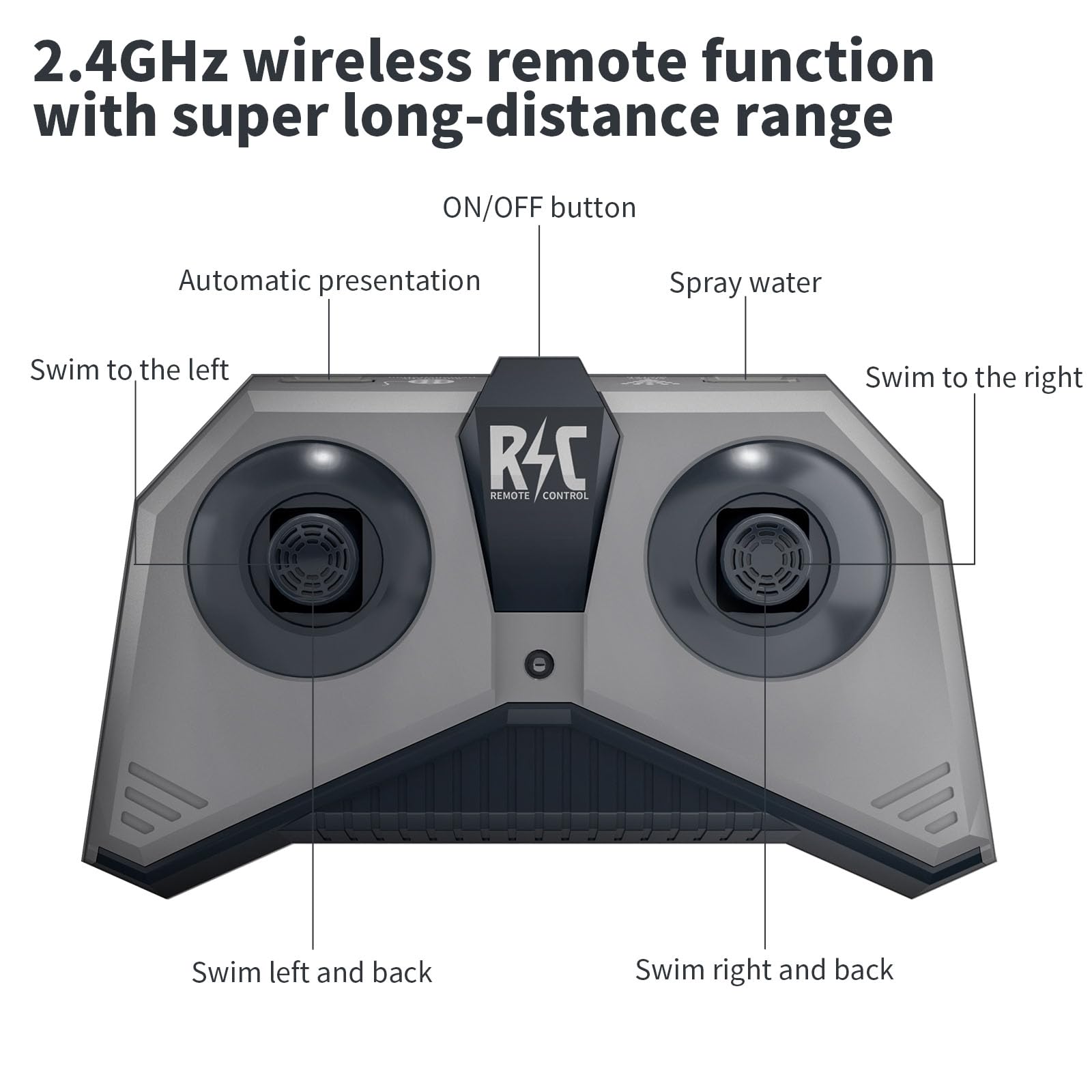 Remote Control Shark Toys 1:18 High Simulation Scale Fish with Light for Lake Bathroom Pool 2.4g Electric RC Boat Birthday Couple Christmas Gifts