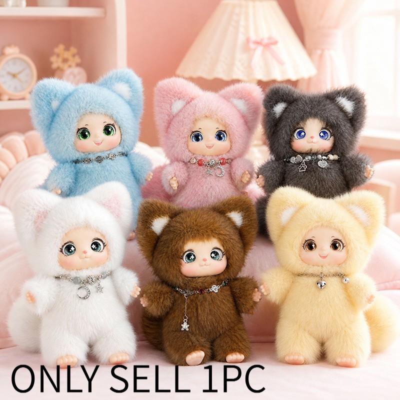 Cute Fox Plush Doll Series, Adorable Vinyl Plush Gift for Fans and Collectors, Fun Collection Item for Kids and Adults