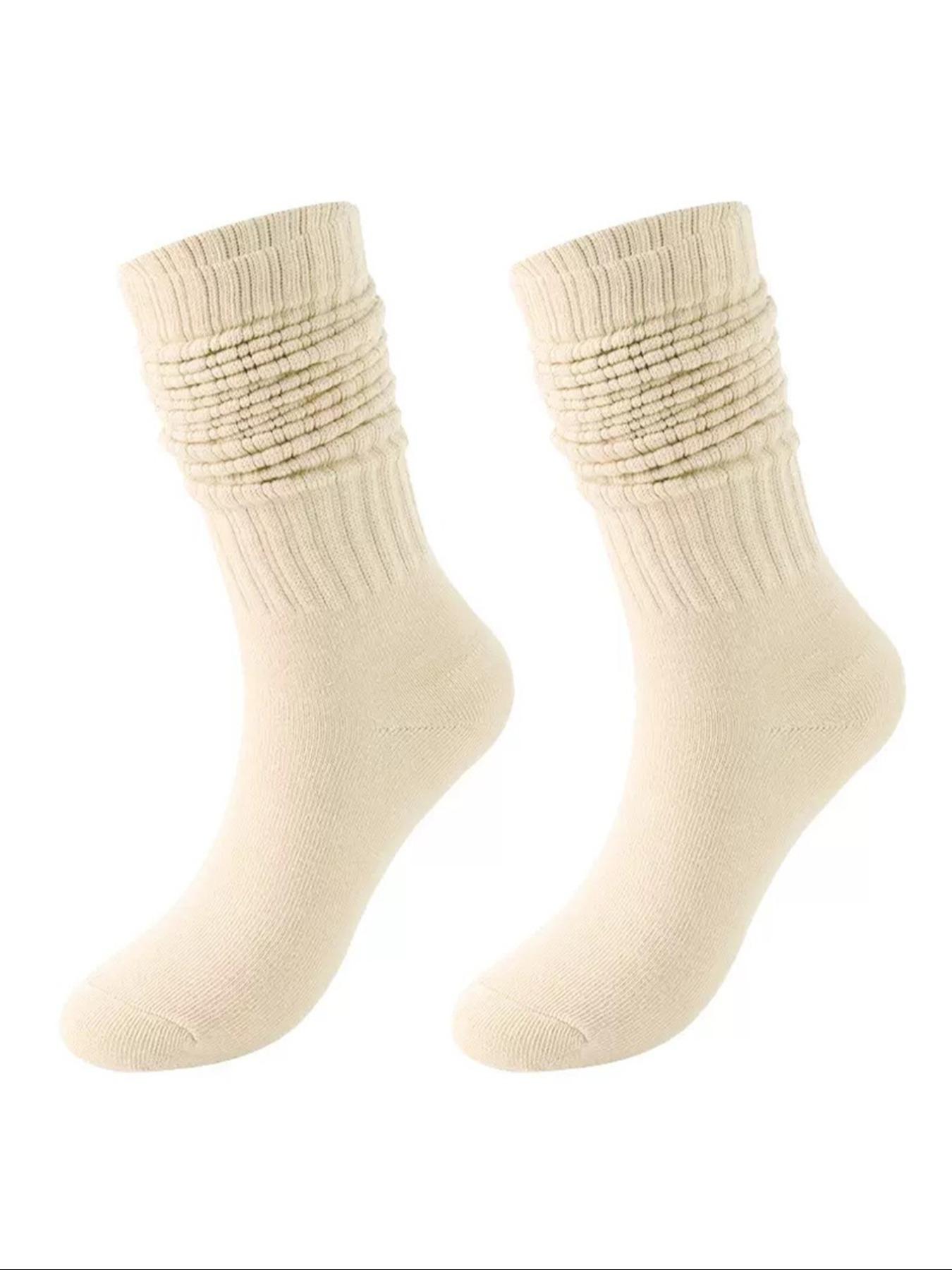 Women's Yoga Mid-Calf Elastic Socks, Anti-Slip Pilates Fitness Sports Socks, Grip Sports Socks, Indoor Jump Rope Dance Training Floor Socks, 6 Pairs Pack