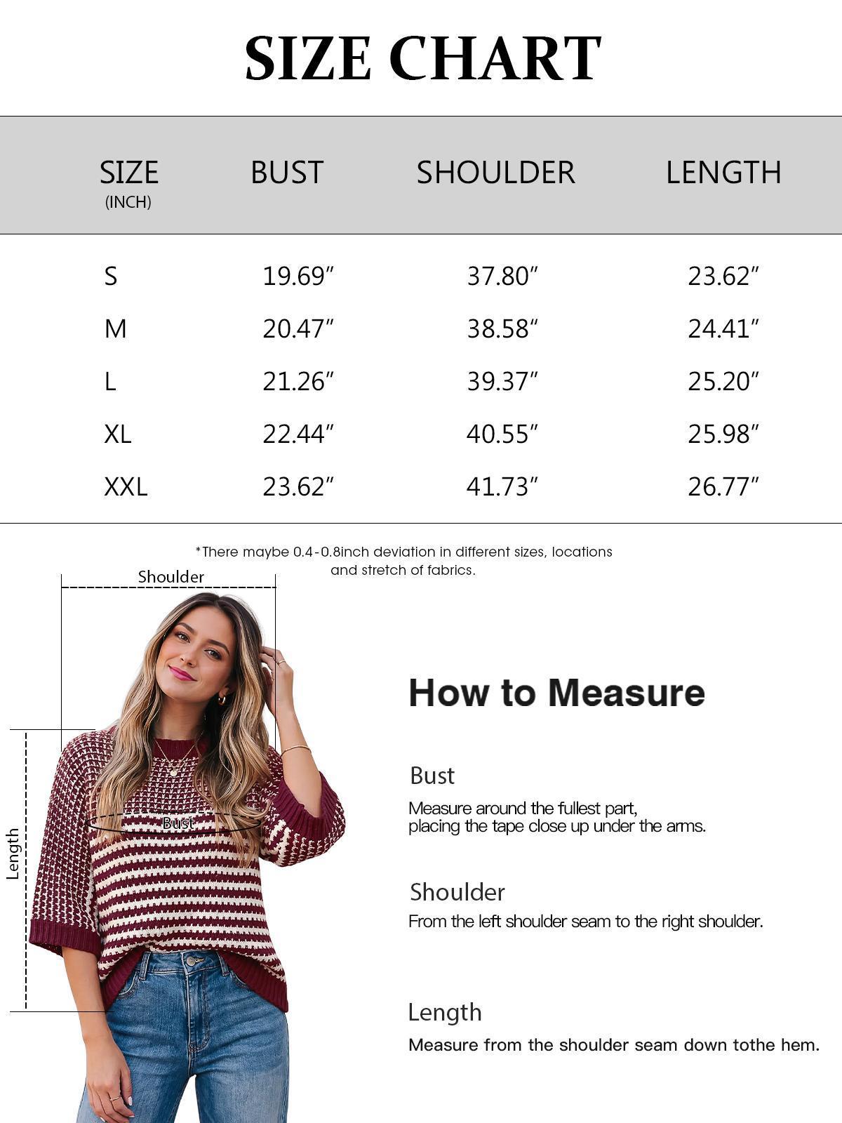 Imily Bela Women's Casual Elbow Sleeve Knit Sweater Two Tone Striped Hollow Out Textured Short Top