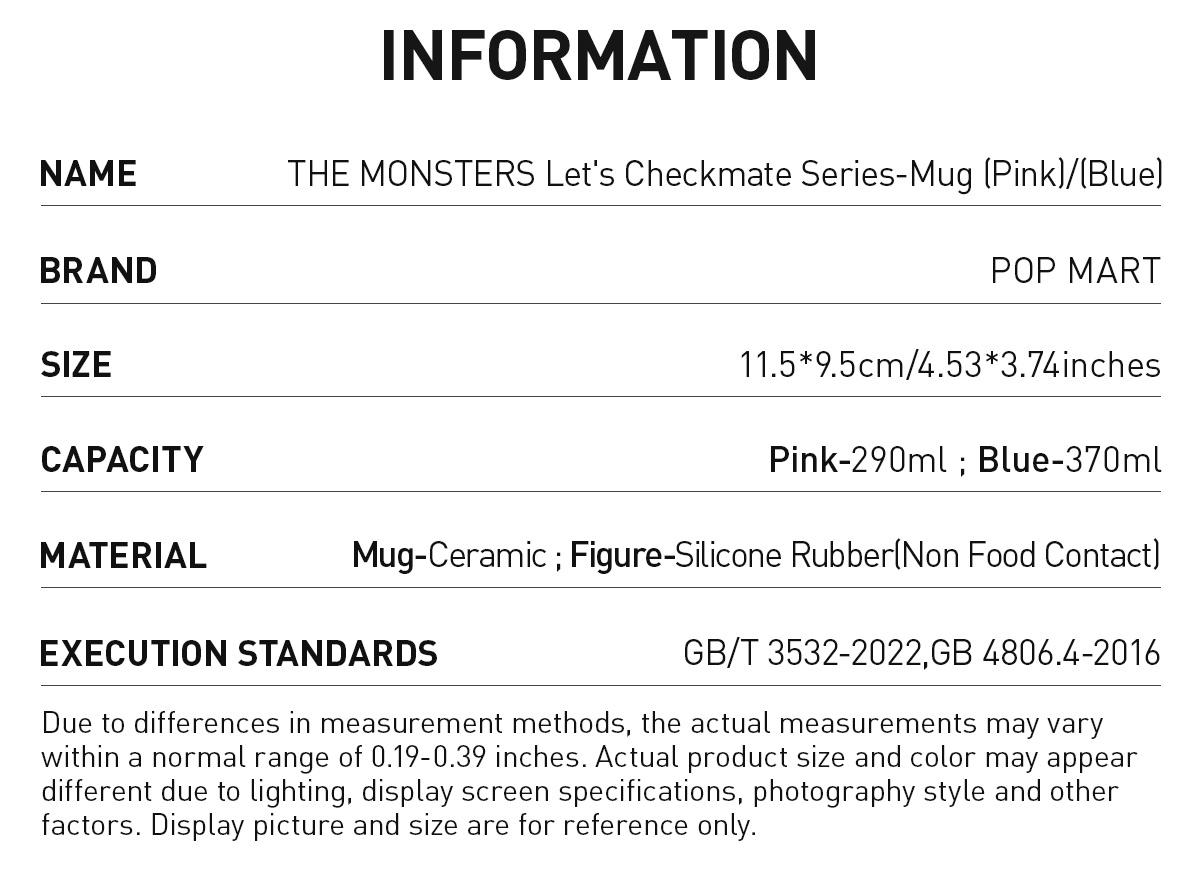 POP MART THE MONSTERS Let's Checkmate Series-Mug