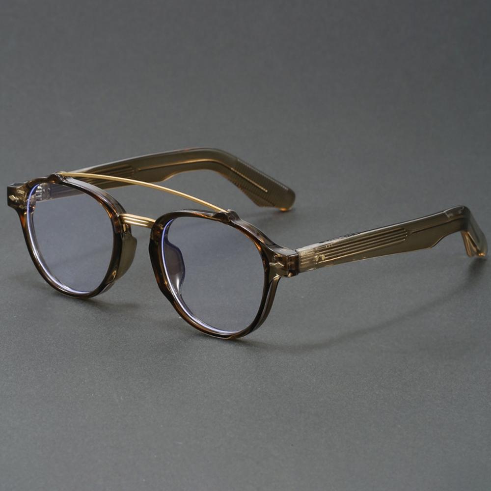 Classic Round Frames Aviator Glasses for Men and Women Fashionable Glasses New Double Bridge Glasses