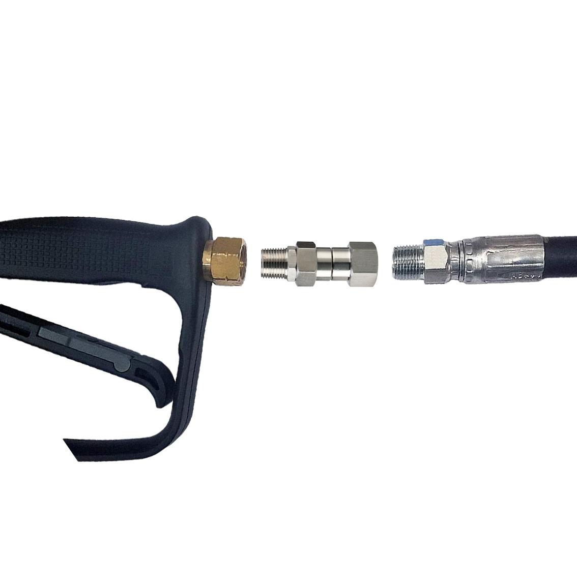 M MINGLE Pressure Washer Swivel, 3/8 Inch NPT Male Thread Fitting, Stainless Steel, 4500 PSI，Christmas gifts