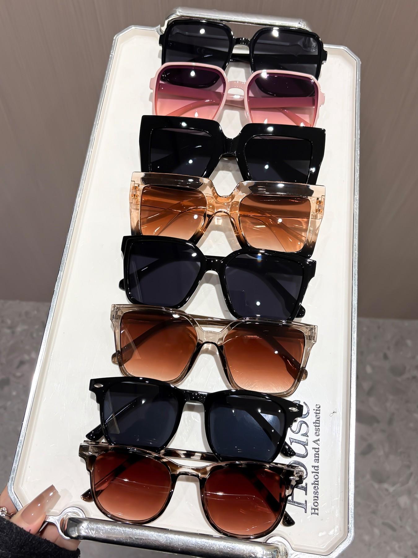 Elegant Multi-Colored Women's Lightweight Durable Sunglasses for Beach Parties, Perfect for Music Festivals, Stylish UV Protection Eyewear