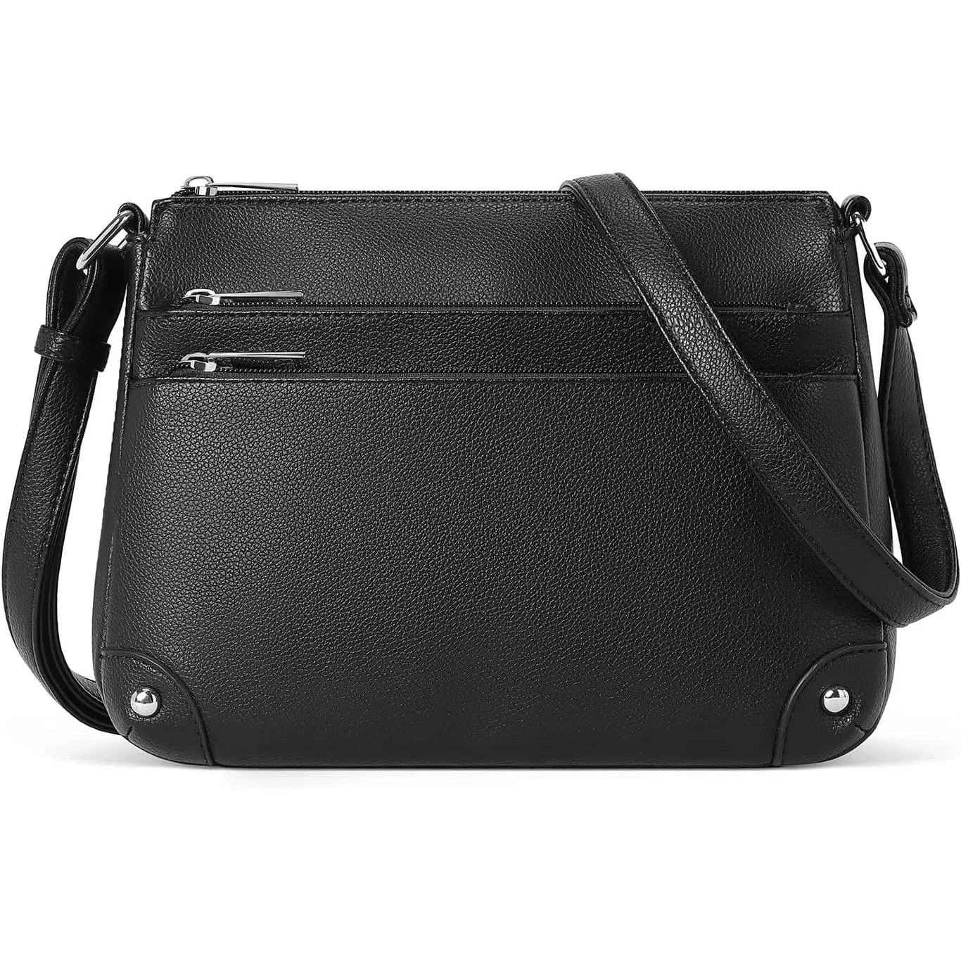 Women's Medium Crossbody Shoulder Bag, Satchel Purse with Multi Zipper PocketsGift