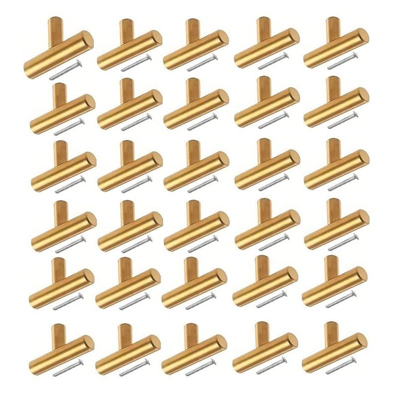 Modern Rectangular Cabinet Knobs and Pulls, Door Hardware, 50mm Long Single Hole Door Handles with Screws, Easy Installation, Simple Design