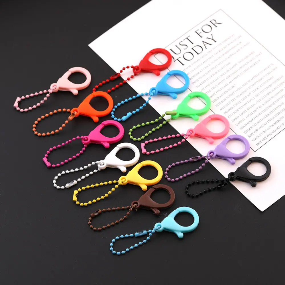 31pcs Resin Lobster Buckle Goo Card Hanging Chain Keychain Handmade Homemade Bag Doll Pendant Jewelry Material Additions