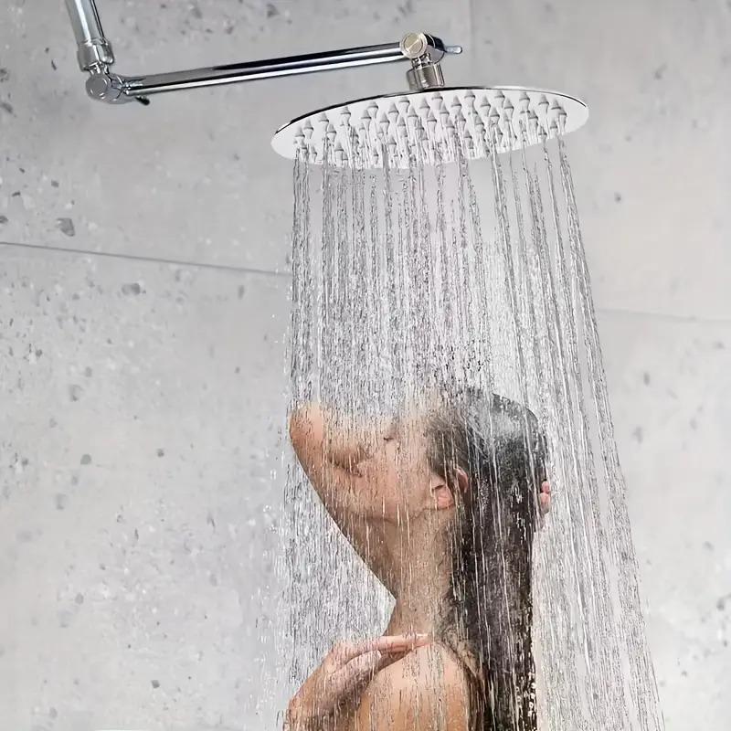 Adjustable Shower Head Extension Arm, Height & Angle Adjustable Shower Arm Extender, Fixing and Holding Shower Head Holder