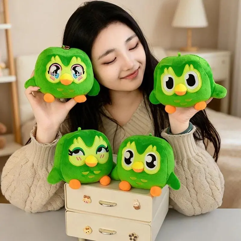 12CM Lovely Green Duo Plushie of Duo The Owl Cartoon Anime Plush Pendant Soft Stuffed Animal Dolls Children Birthday Gift