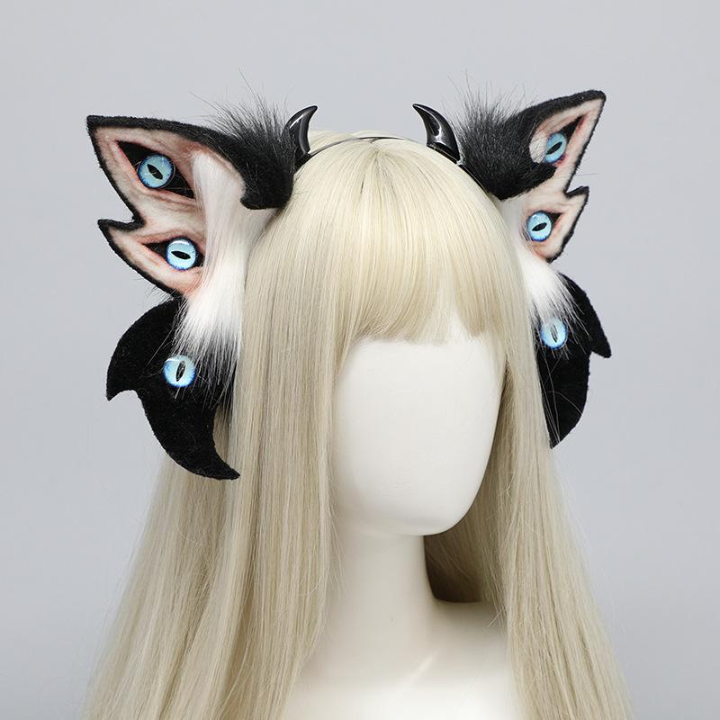 Devil Horn Design Hair Hoop, 1 Count Cute Animal Ear Design Hair Hoop, Fashion Hair Accessories for Cosplay Party Festival, Maleficent Wings, Creep Wolf Mask, Party Event Props, Party Supplies, Halloween, Animal Head Mask