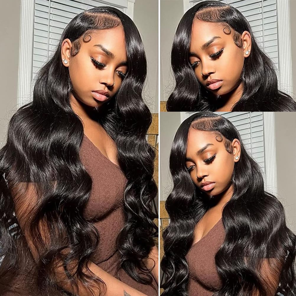 [Hot] TikTokShopBlackFriday Bling Hair Body Wave 13x4 Transparent Lace Front Wigs Human Hair 180% Density 13x6 Transparent Lace Frontal Wigs Brazilian Natural Color For Black Women #NovaTopFinds