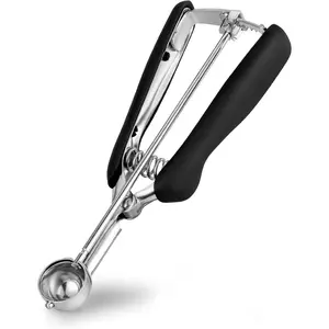 Extra Small Cookie Scoop 1 tsp, Professional Stainless Steel Tiny Ice Cream Scoop 25mm, Melon Baller Scoop Good Soft Grips, Quick Trigger Release