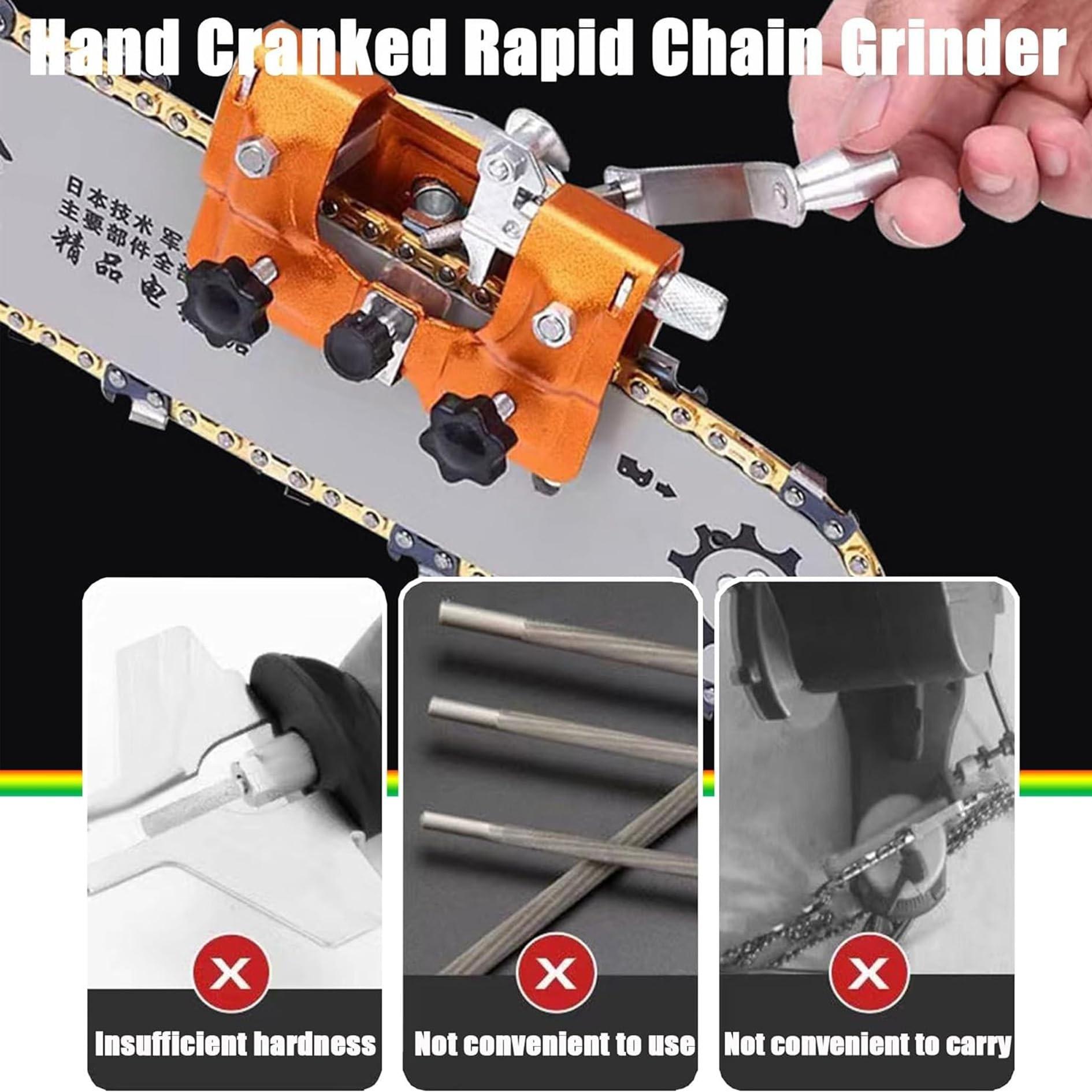 Portable Handheld Chainsaw Chain Sharpener, Manual Chain Grinder Tool, Convenient Home Use, Easy-To-Use Chain Sharpening Device