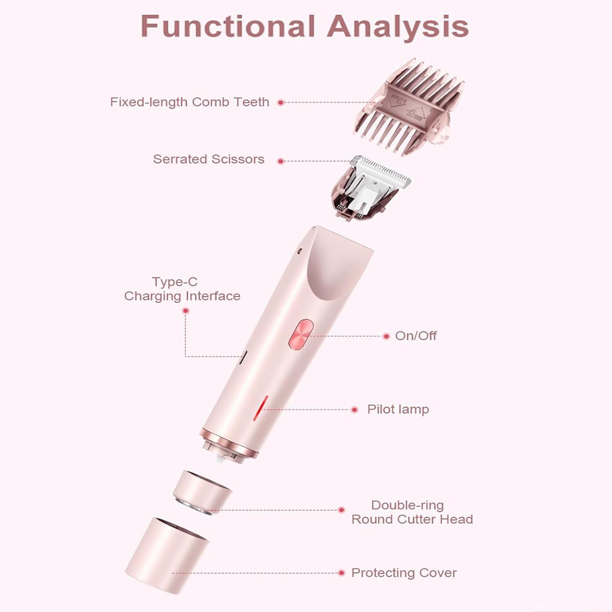 Womens Shaver, Dual Head Shaver Women, Electric 2 in 1 Lady Razor,Electric Hair Trimmer for Women Dual Head Shaver,Electric Bikini Trimmer for Women, Hair Remover, for Facial Face Lip Chin Underarm Legs, mothersdaygift Womens Shaver, Dual Head Shaver Women, Electric 2 in 1 Lady Razor,Electric Hair Trimmer for Women Dual Head Shaver,Electric Bikini Trimmer for Women, Hair Remover, for Facial Face Lip Chin Underarm Legs, mothersdaygift