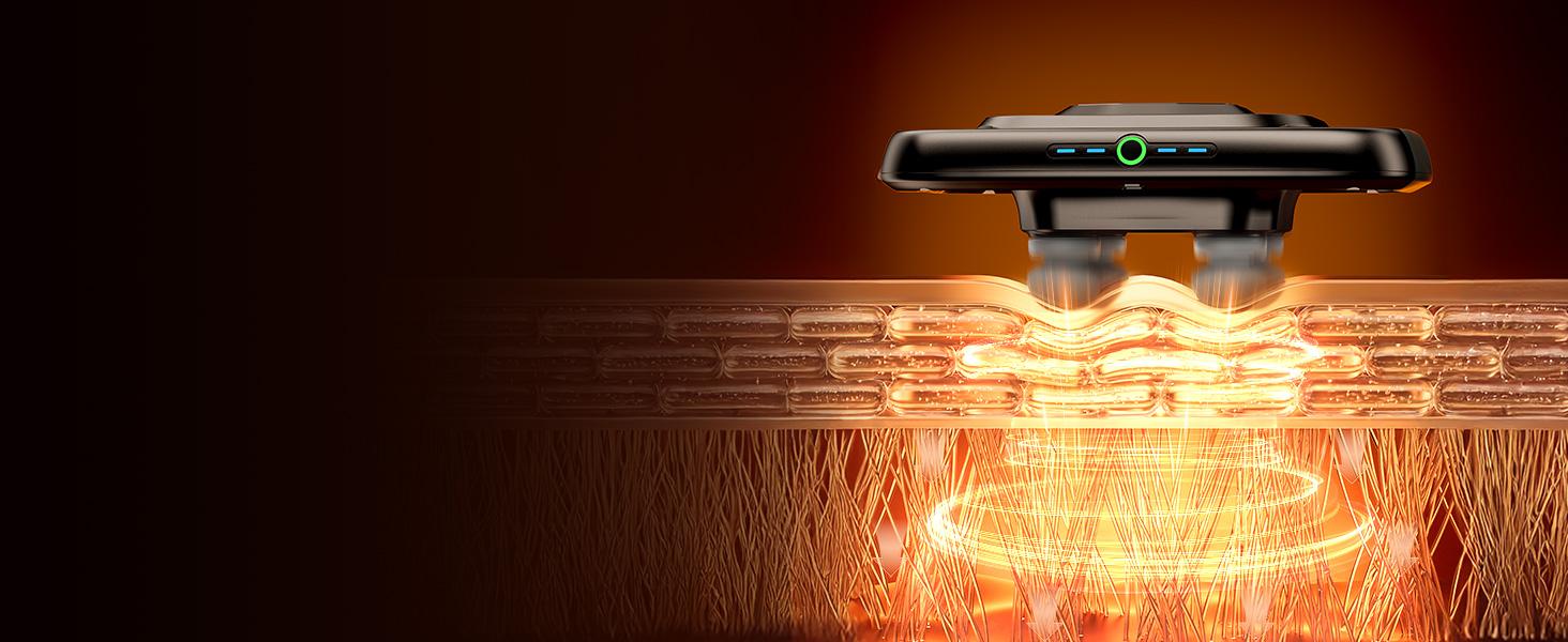 BOB AND BRAD TheraPanel 4-Head Massage Gun,Multi-User Therapy Device Comfort Deep Tissue with Adjustable 4 Massage Intensity, Replaceable Massage Heads and Plate, Electric Massager Tool for Back, Shoulder, Neck, FSA and HSA Eligible,Idea Gift