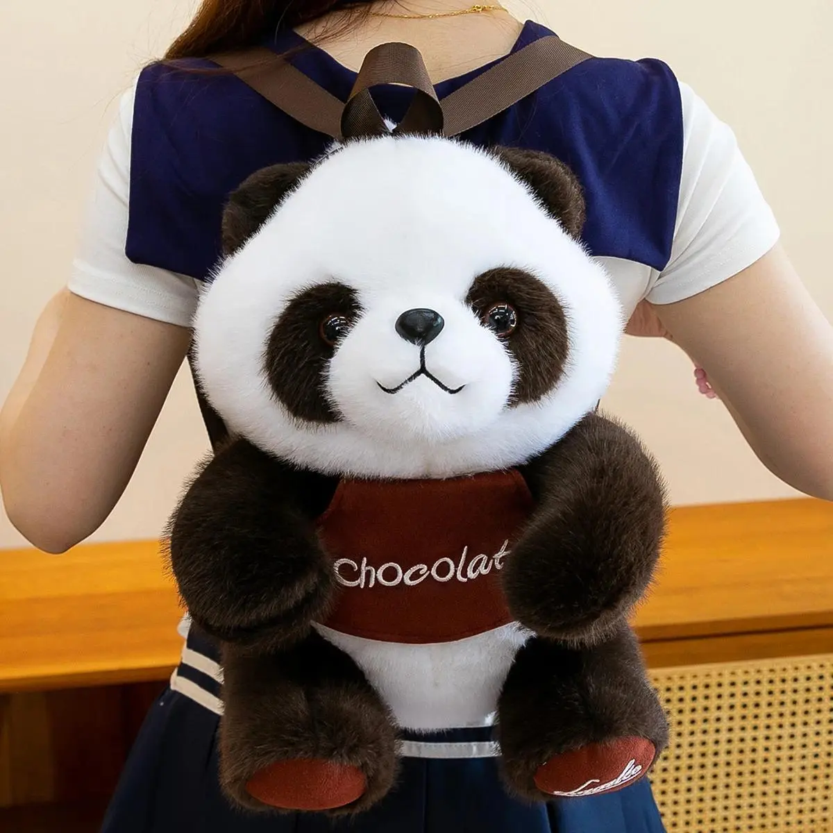 Cute Red Panda Rabbit Crossbody Bag Plush Toy Orangutan Lion Elephant Backpack Gift for Children and Students