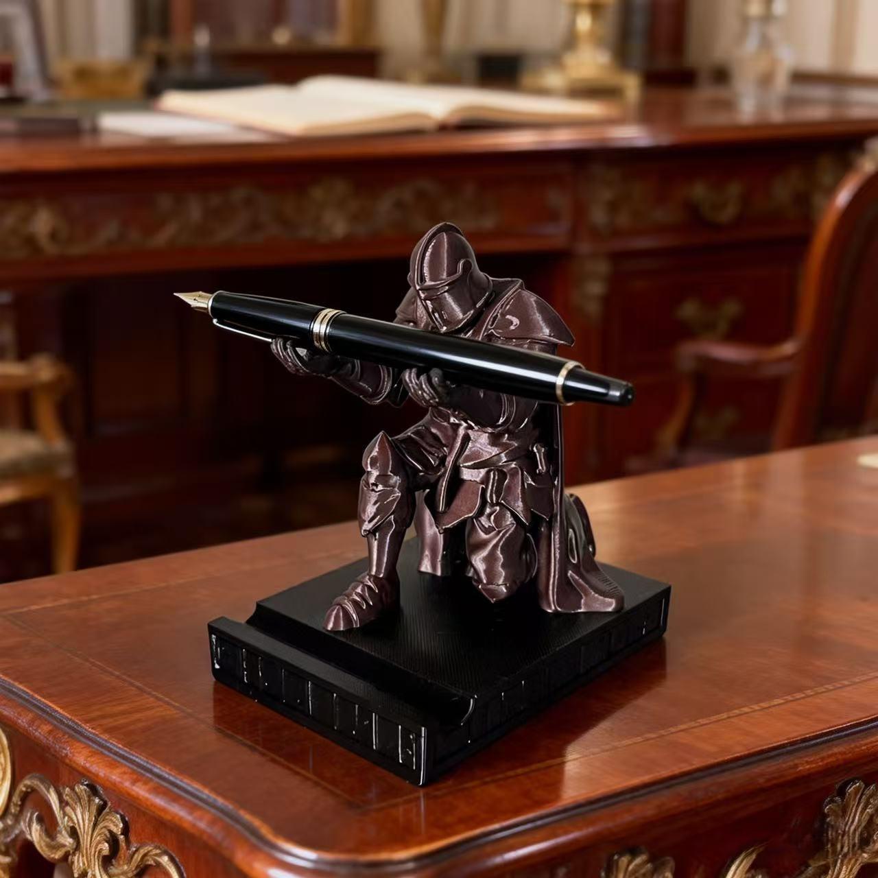 1PC 3D Printed Pen Holder Desktop Organizer | Modern Minimalist Desk Decor, Creative Stationery Storage Rack for Pens & Tools, Artistic Study Room Decoration, Unique Home Office Accent & Desktop Ornament