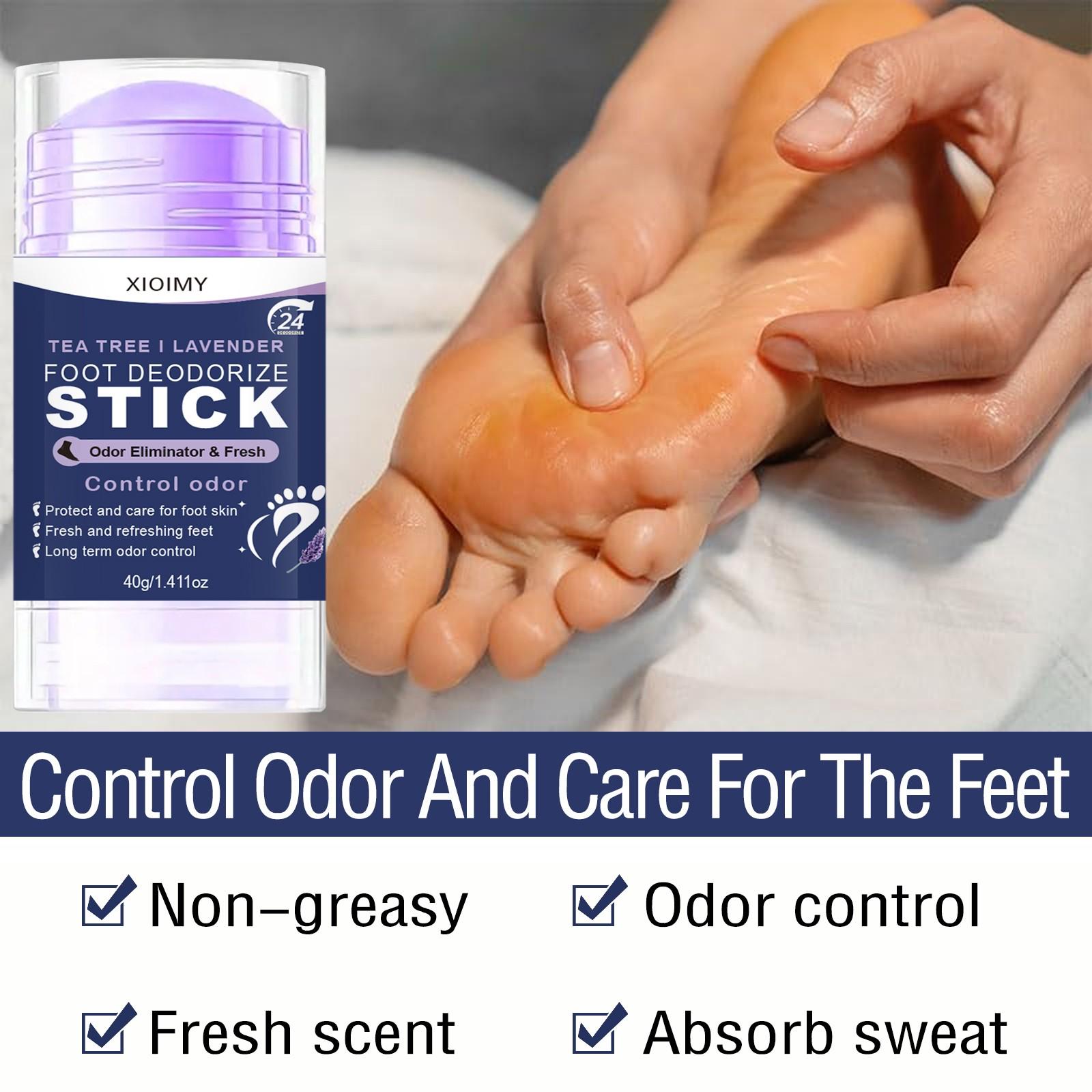 Foot Odor Remover Balm, Foot Odor Eliminator For Feet, Long-Lasting Fresh Scent, Non-Greasy, Mint Fragrance, Unisex, Easy to Use, No Wash Needed, Cleansing & Deodorizing