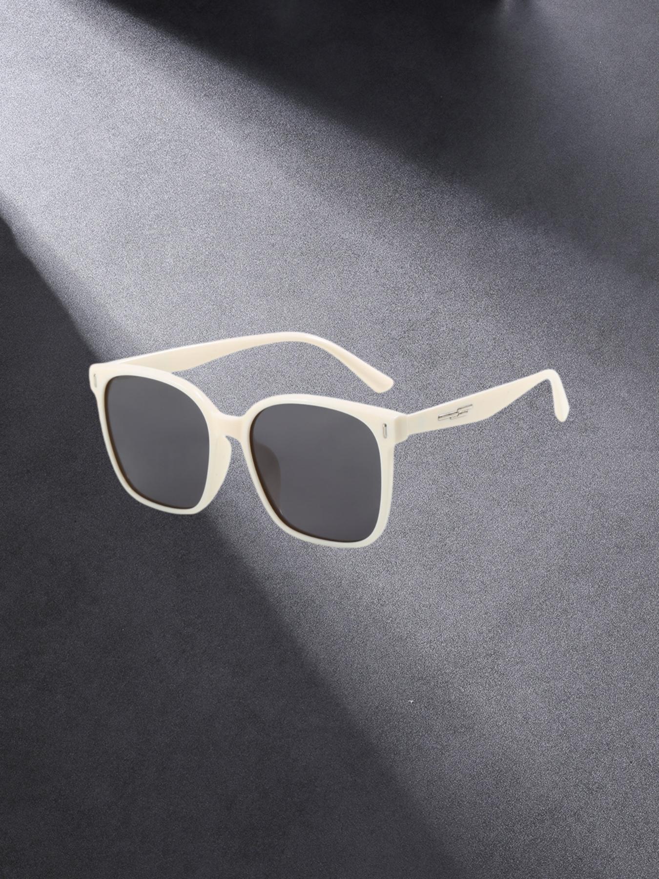 Square Frame Men's Sunglasses, Casual All-Season Decorative Lens, PC Material, Unisex Daily Wear, Beach Resort Style, Fashion Accessory