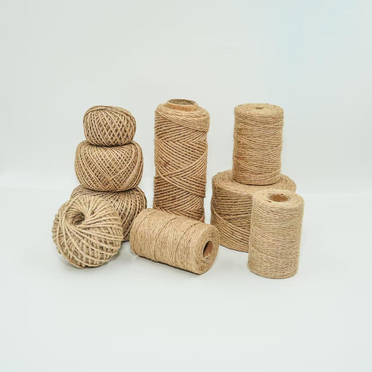 Natural Vintage Hemp Rope Twist Roll, Sewing Thread & Craft Supplies, Ideal for DIY Wedding Party Bow Decorations, Three-Strand Braided Rope