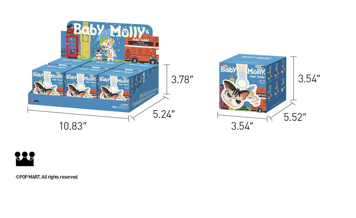 POP MART Baby Molly & Baby Tabby Series-Pinch Pendant Blind Box,Surprise Gift POP MART Baby Molly & Baby Tabby Series-Pinch Pendant Blind Box,Surprise Gift