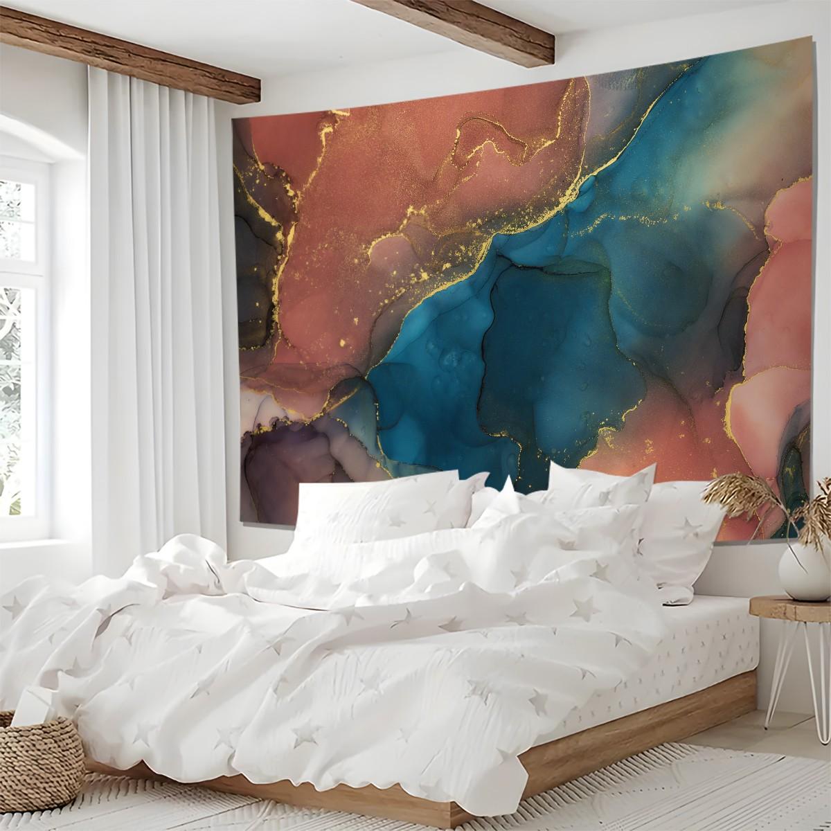 Marble Ink Print Tapestry, Multiple Styles, Soft Lightweight Durable, Wall Hanging Decor for Bedroom Living Room, Ideal Gift Choice