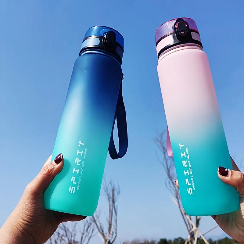 Sport Water Bottle for Men Women Students Fitness Gradient Color High Capacity Leakproof Water Bottles BPA Free Portable Drinkware Travel Gym Teacup