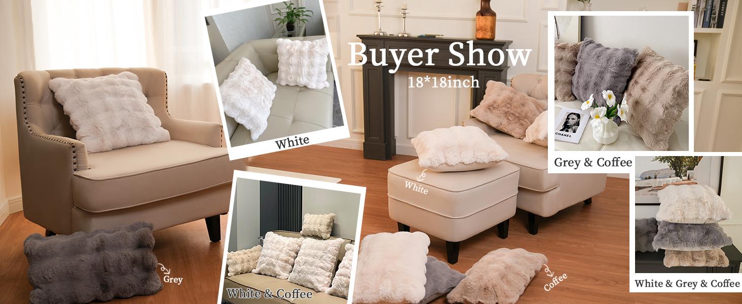 20x20 Pillow Covers Set of 2 Throw Pillows Covers for Couch Plush Decorative Pillowcase for Farmhouse Sofa Pillow Cover Cream White 20x20 Pillow Covers Set of 2 Throw Pillows Covers for Couch Plush Decorative Pillowcase for Farmhouse Sofa Pillow Cover Cream White