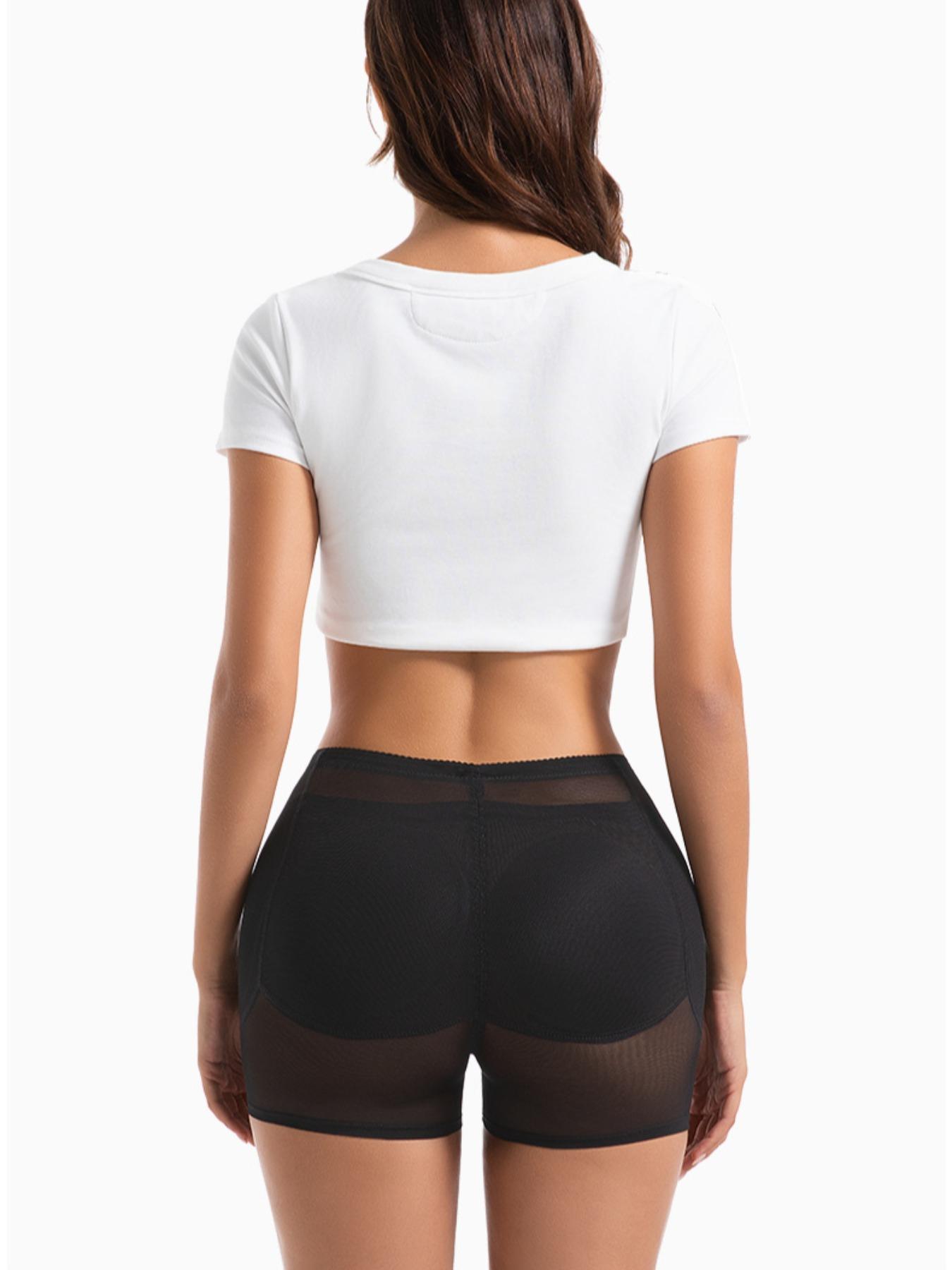 Women's High Waist Shapewear Panties with Padded Butt Lifting, Flat Belly Shaper, Safety Underwear for All Seasons, Casual Solid Color Seamless Design