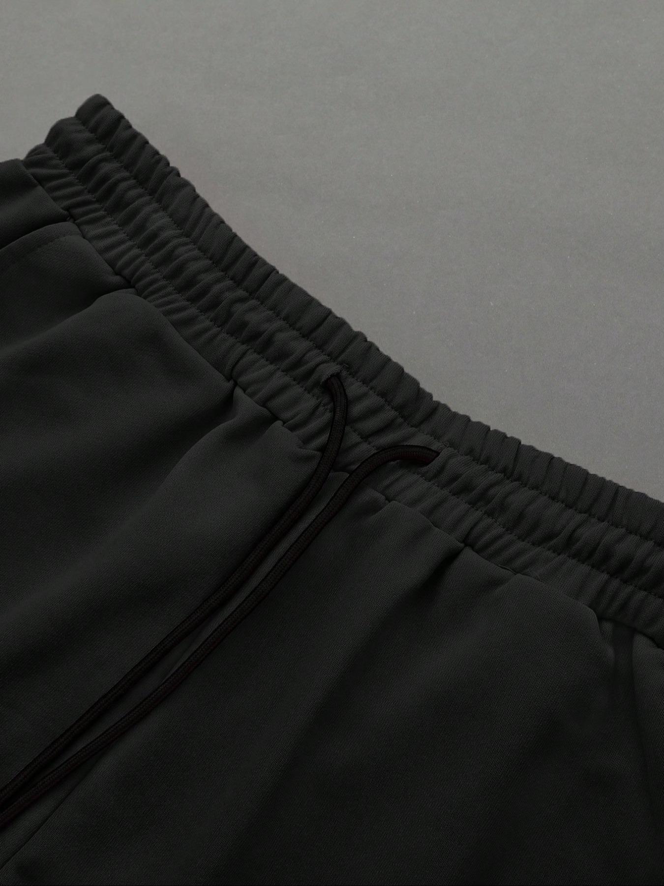 TikTok Trending American City - Themed Streetwear Set, Black Hoodie & Pants with Statue of Liberty and Los Angeles Graphic Print,  Ideal for Edgy Outfits During TikTok Shop Black Friday Sales and Christmas Gift Ideas