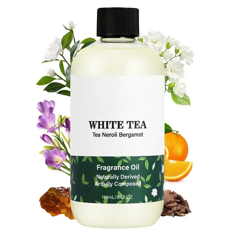 Westin-Inspired Fragrance Oil Refill, Unisex Selfcare White Tea Neroli & Bergamot, 118ml/4.1fl oz Single Bottle Aromatherapy Oil for Ultrasonic & Waterless Diffusers, Diffuser Oils